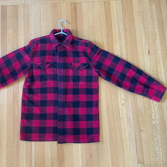 Red Plaid Men's Work Jacket - Picture 3 of 7